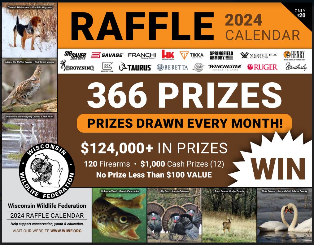 Current Calendar Raffle Winners - Wisconsin Wildlife Federation